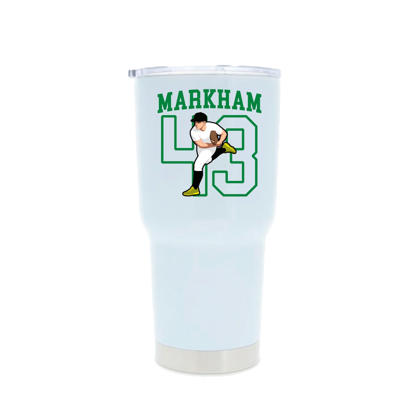 30oz Stainless Steel Tumbler — Shirsey in White