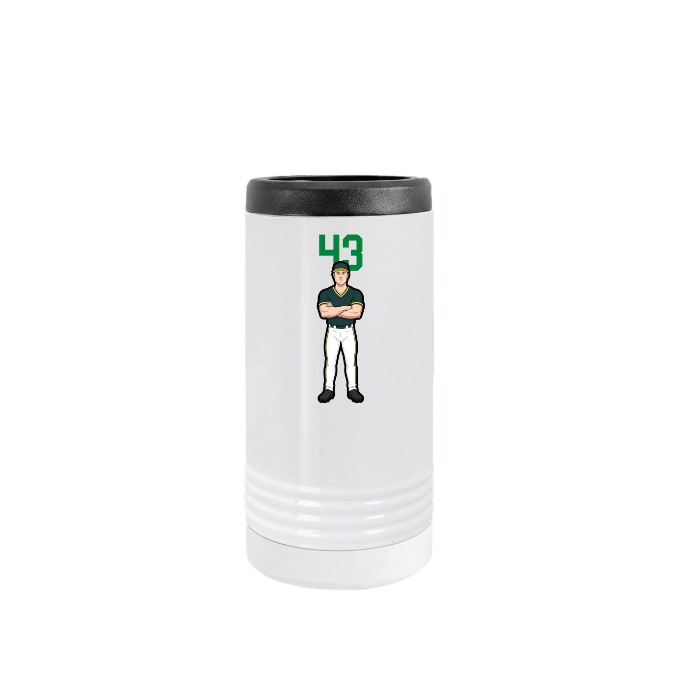 Slim Beverage Holder — Number Top in White