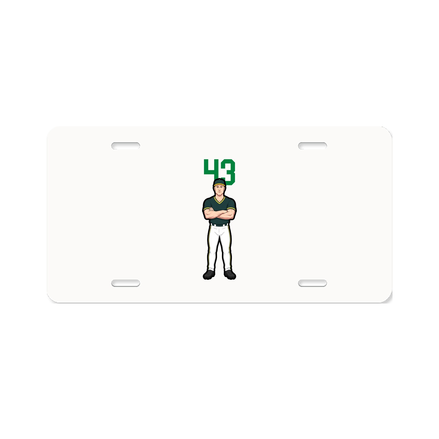 License Plate — Number Top in Classic