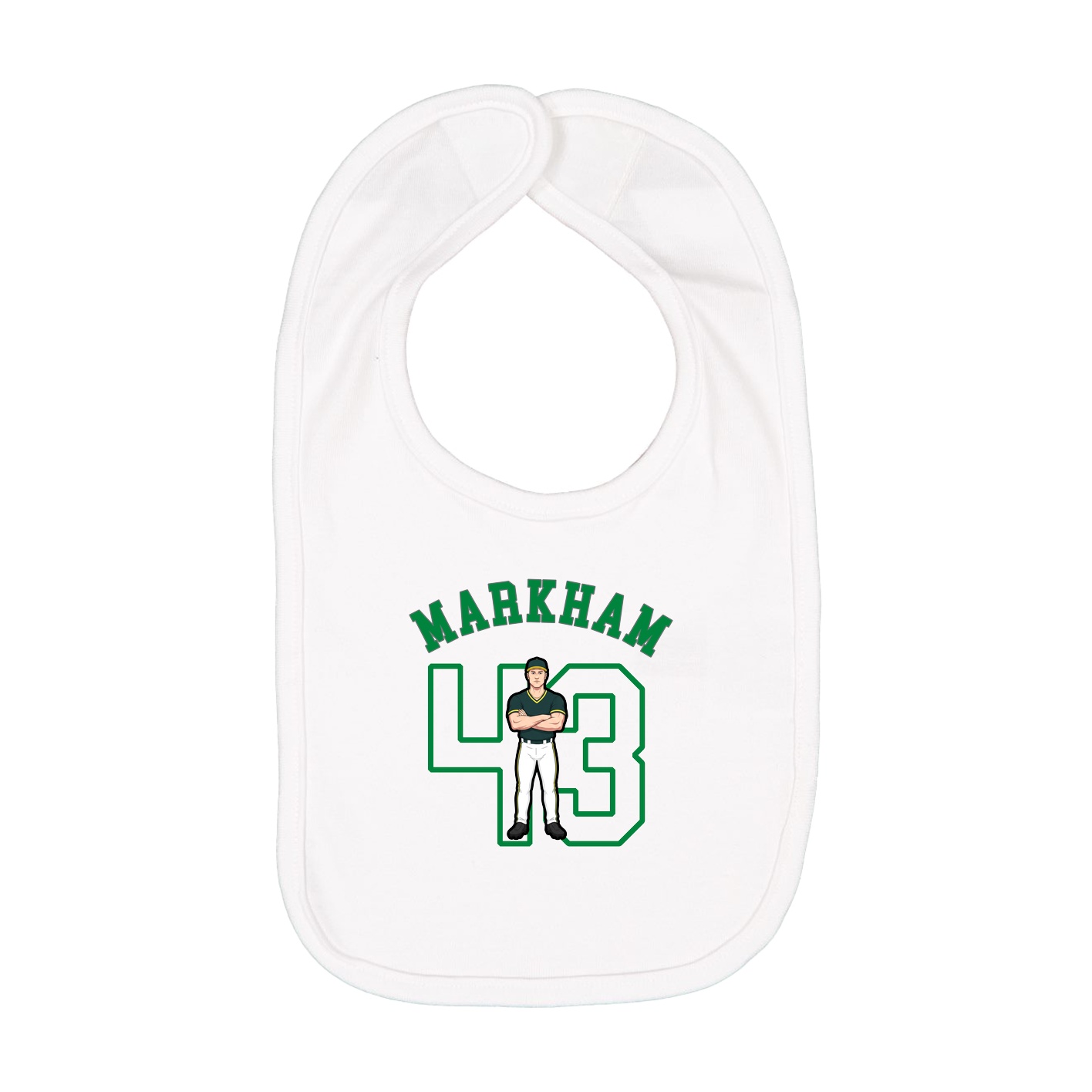 Infant Bib — Shirsey Arch in White