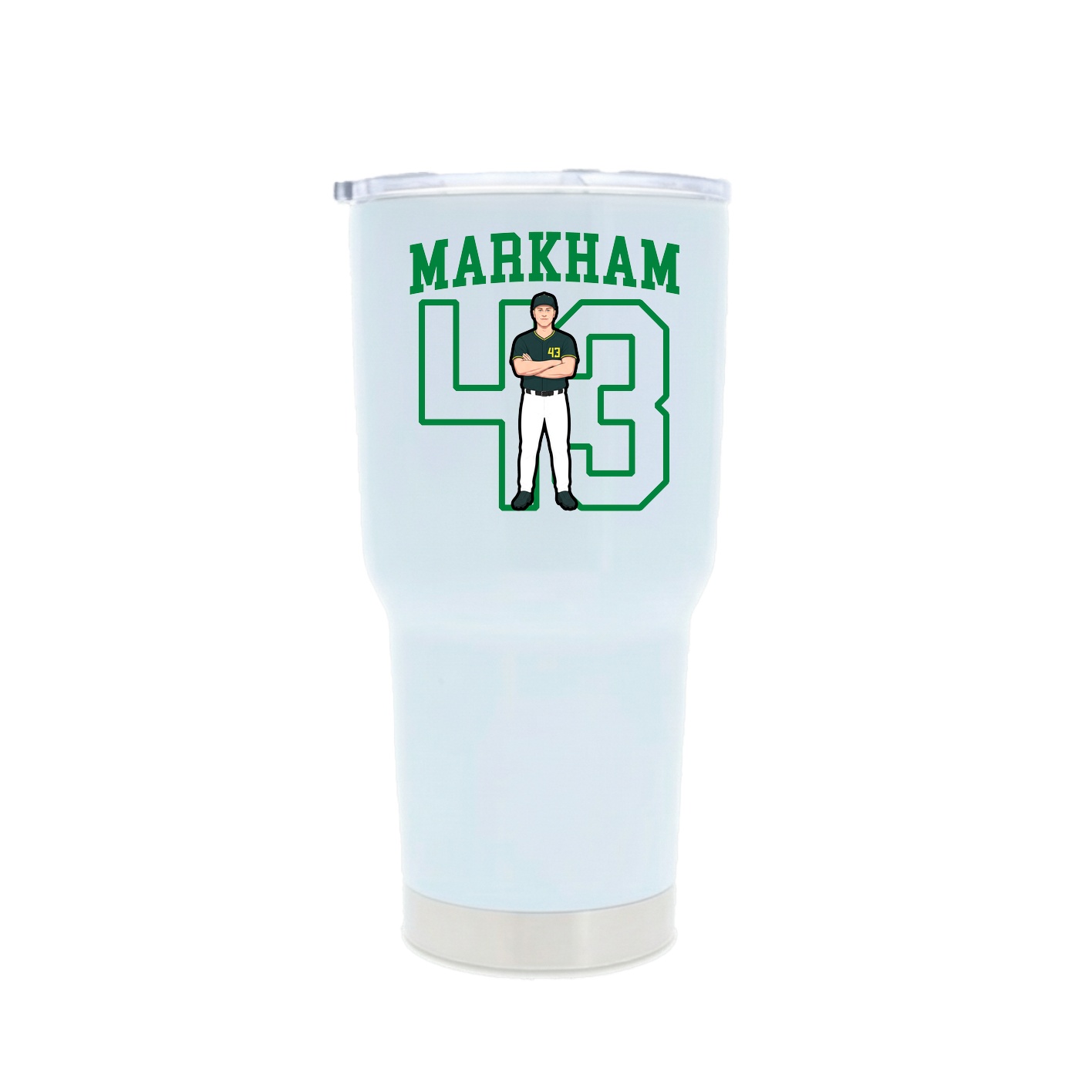 30oz Stainless Steel Tumbler — Shirsey in White