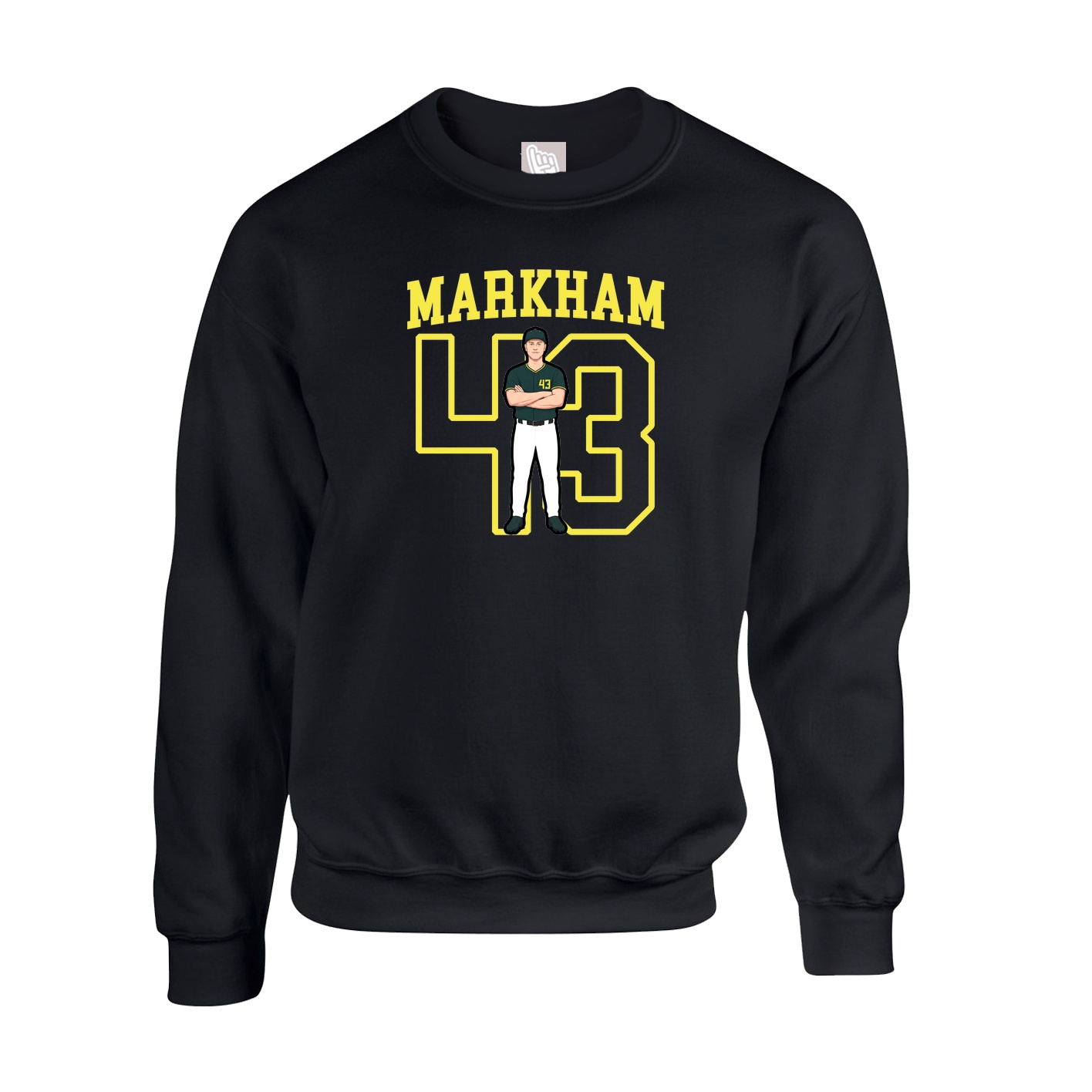 Fleece Crew — Shirsey in Black