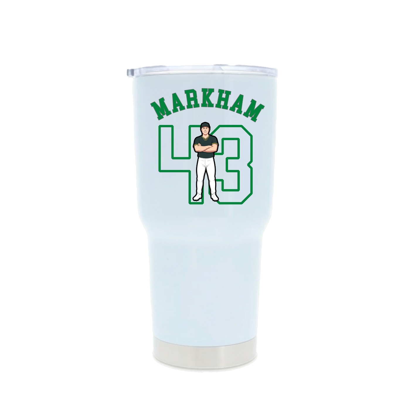 30oz Stainless Steel Tumbler — Shirsey Arch in White