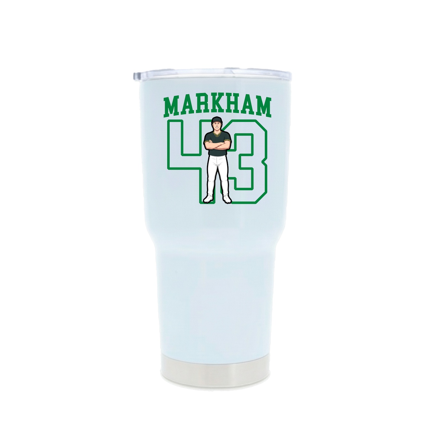 30oz Stainless Steel Tumbler — Shirsey in White