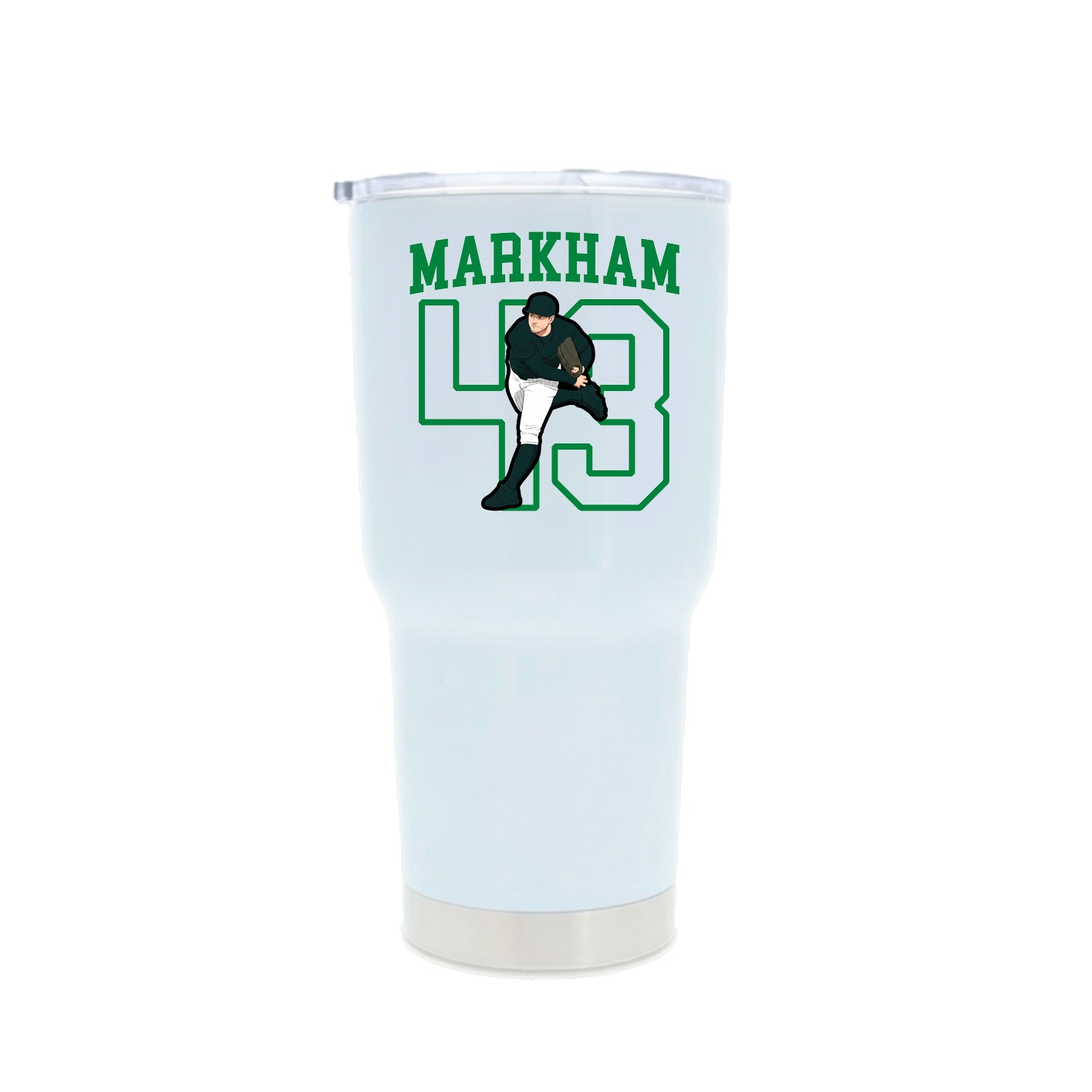 30oz Stainless Steel Tumbler — Shirsey in White