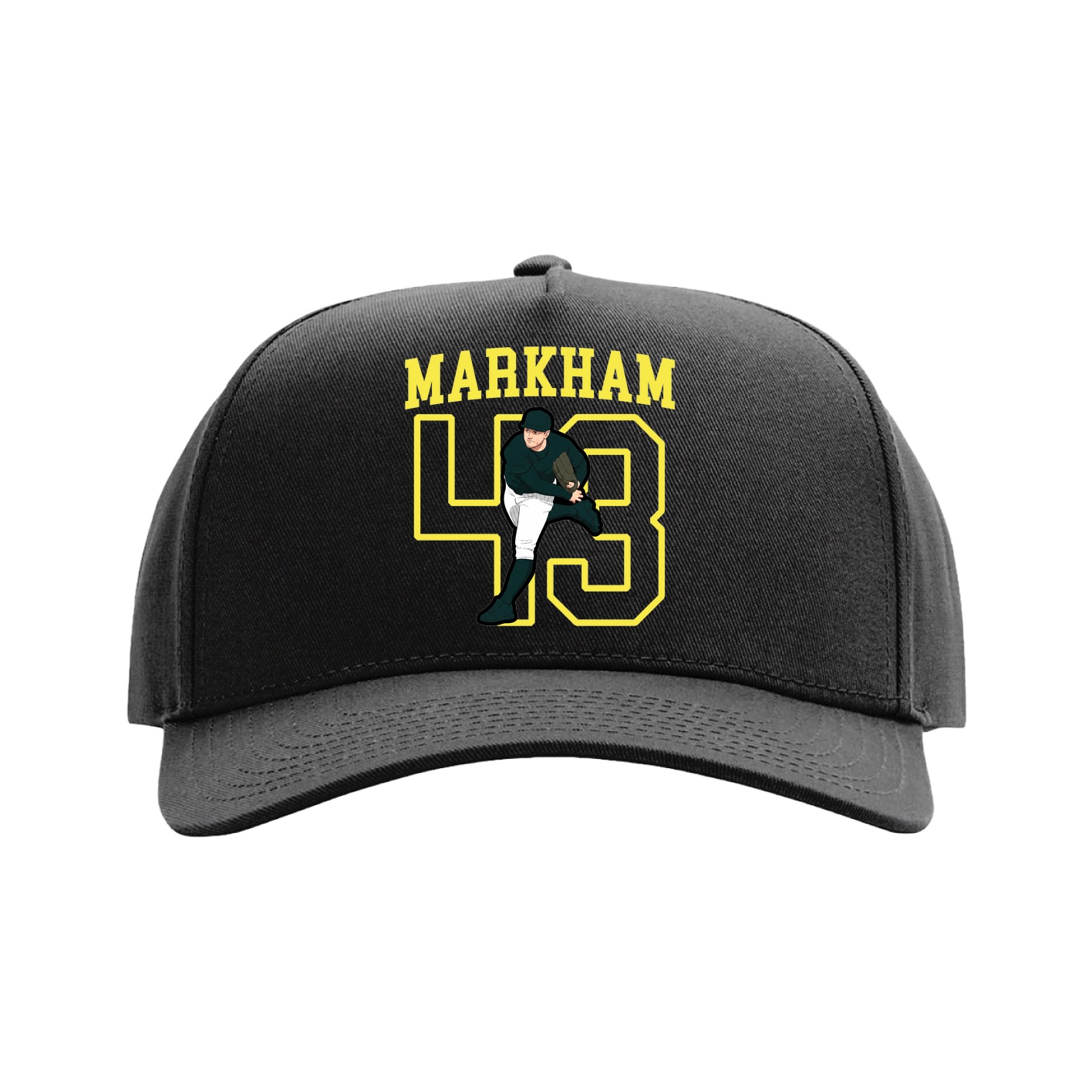 Full Fabric Five-Panel Champ Cap — Shirsey in Black