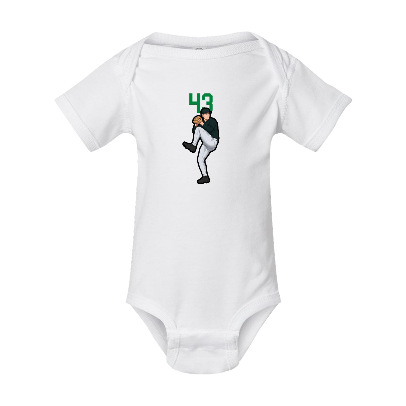 Baby Onesie — Number Top in White