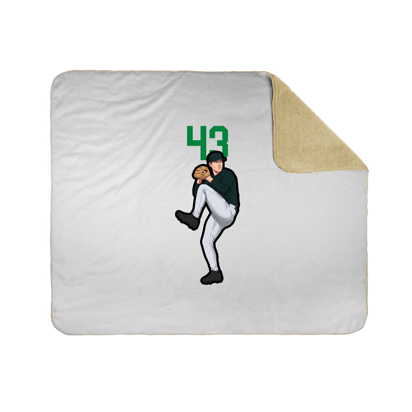 Throw Blanket — Number Top in White