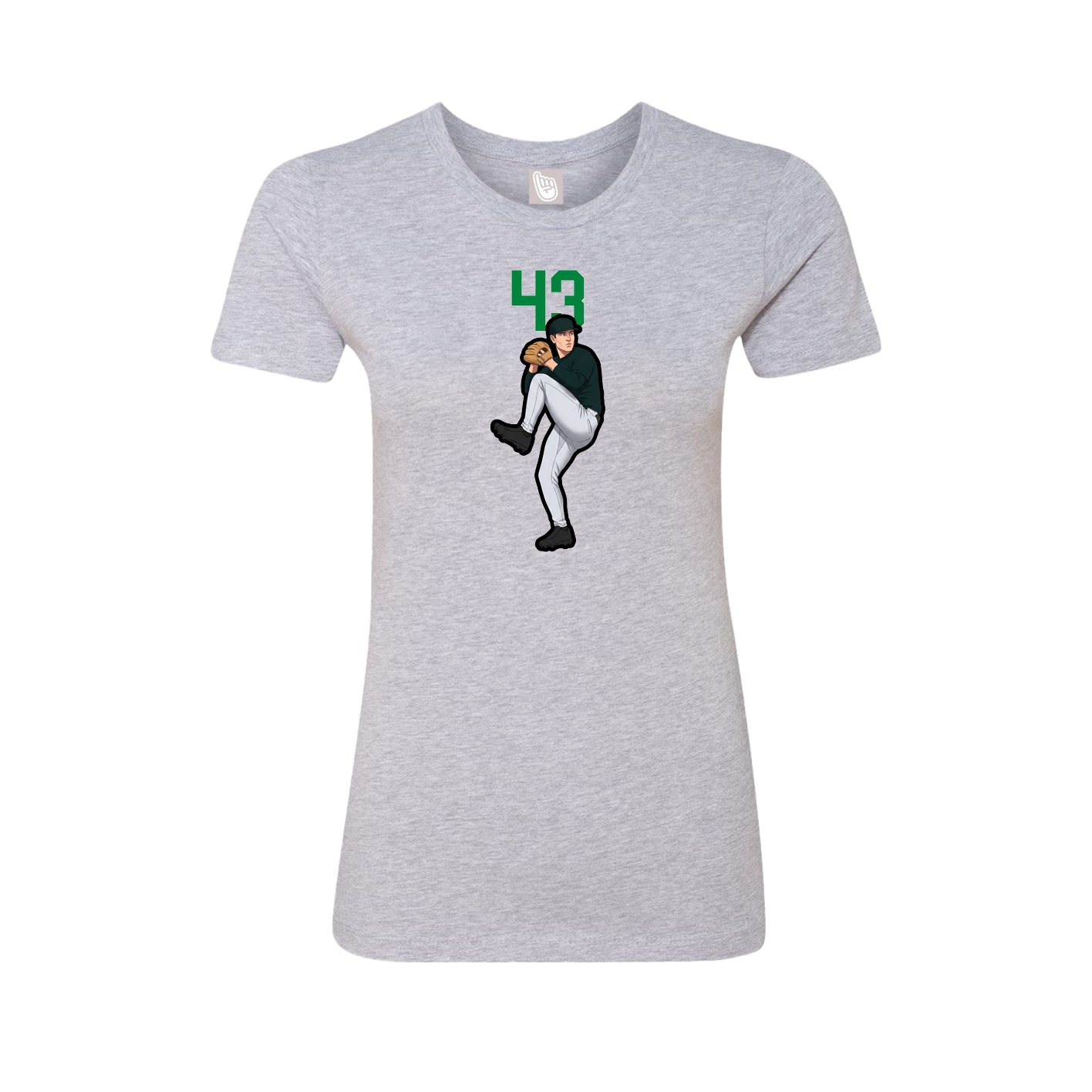 Womens Tee — Number Top in Grey