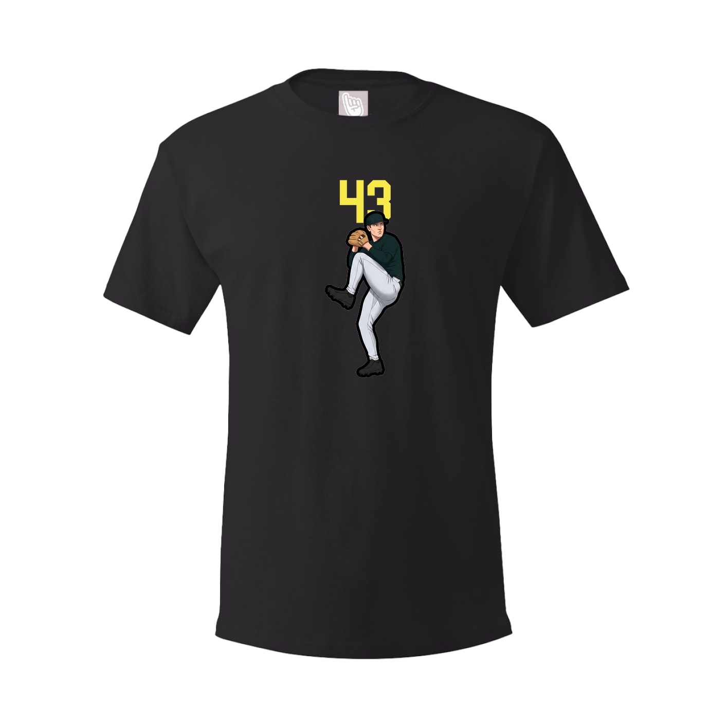 Youth Tee — Number Top in Black