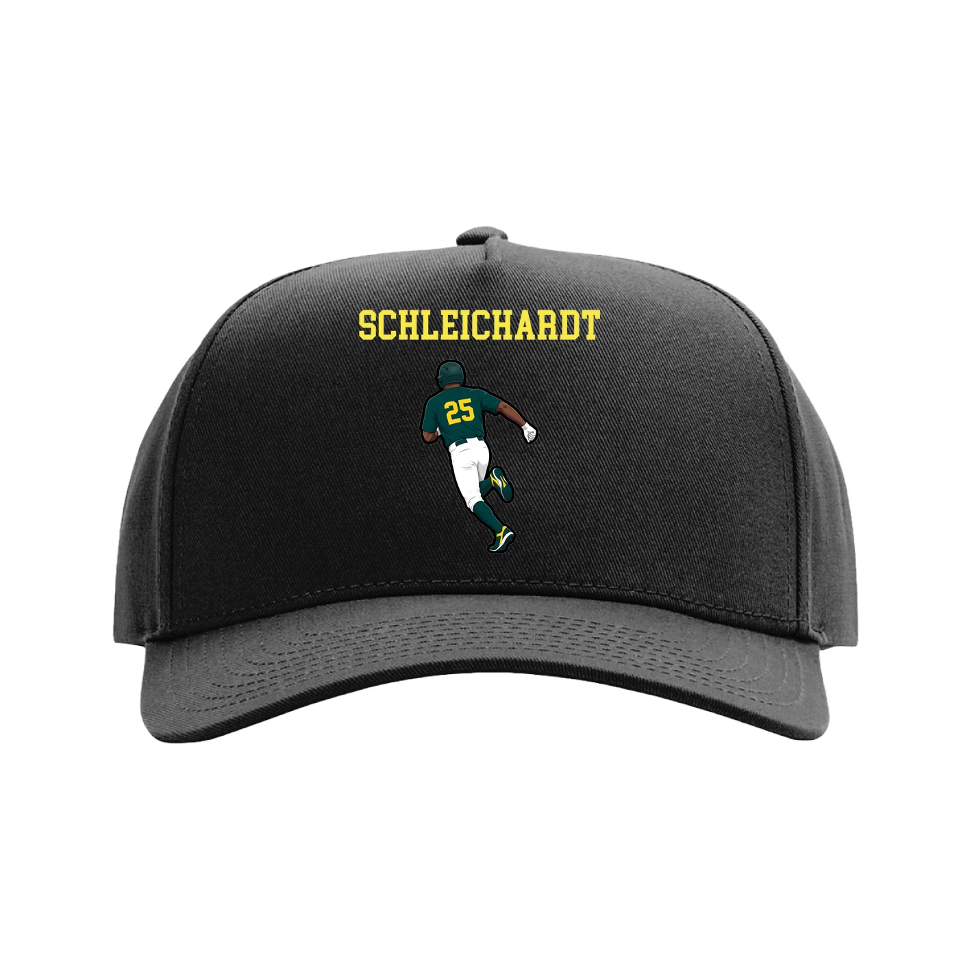 Full Fabric Five-Panel Champ Cap — Shirsey in Black