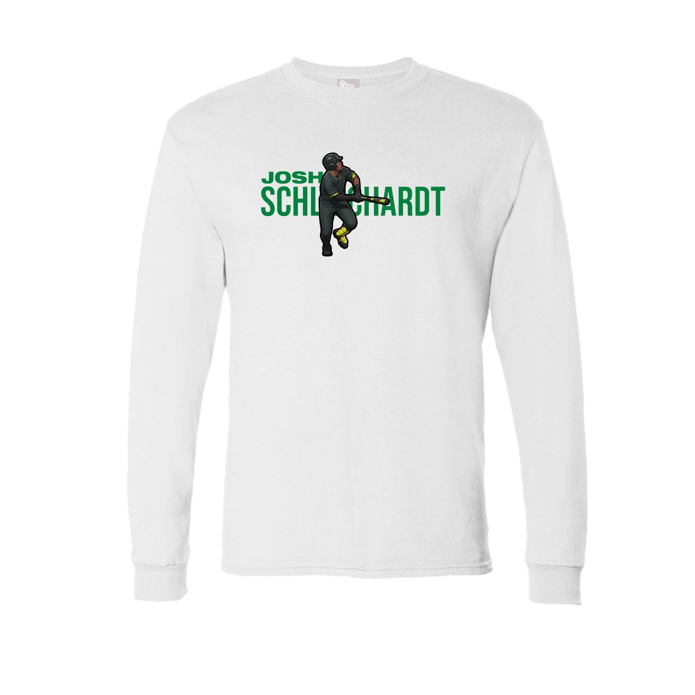 Long Sleeve Tee — Player Name in White