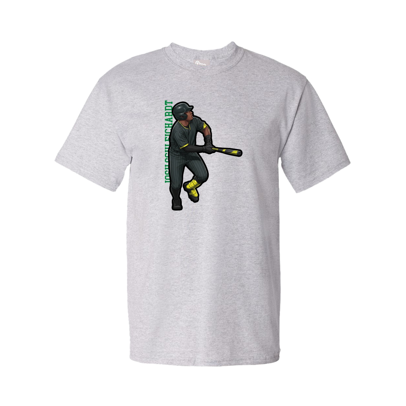Tee — Name Vertical in Grey