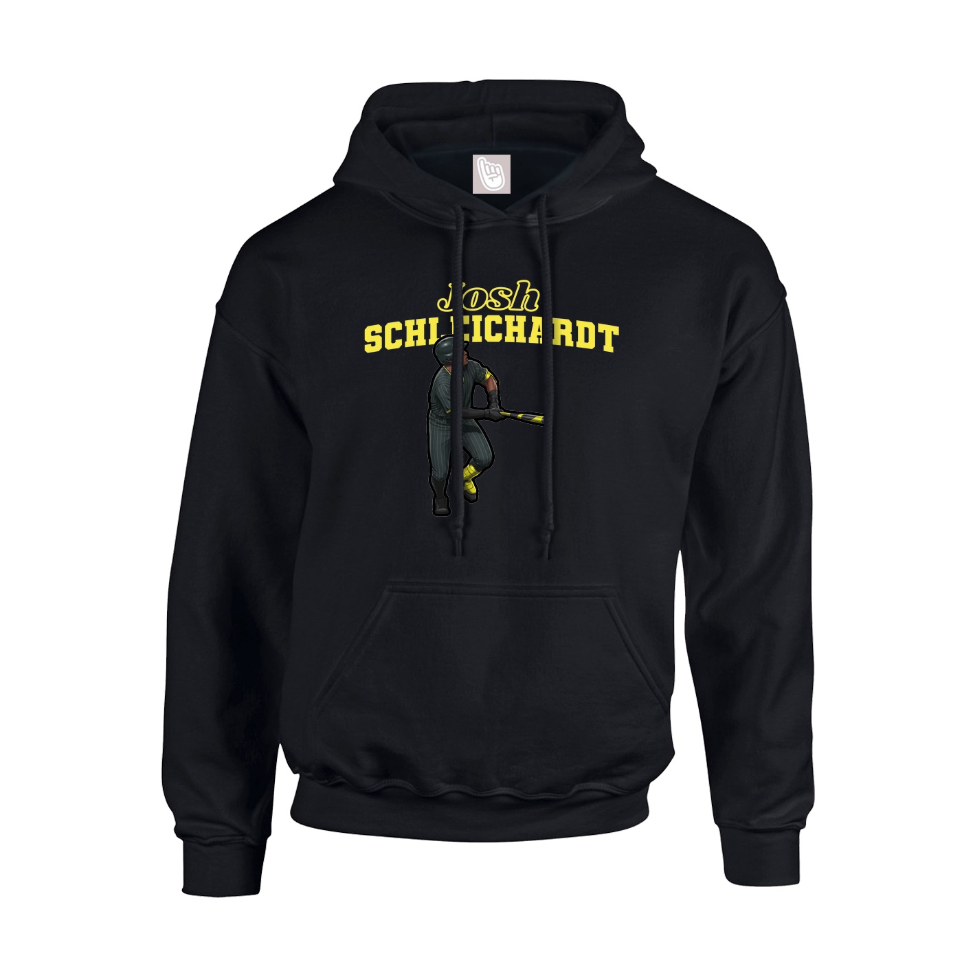 Youth Hoodie — Name Arch in Black