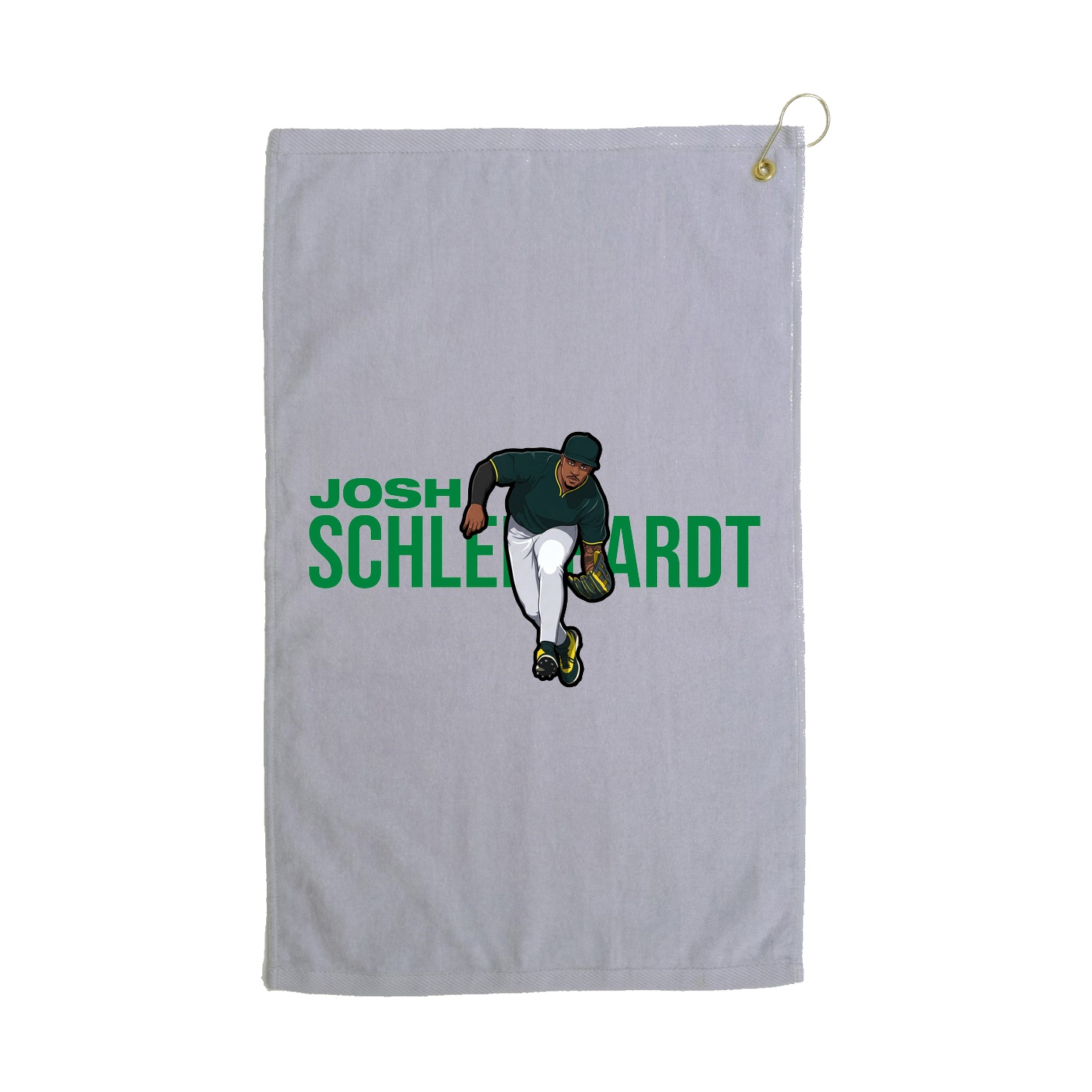 Golf Towel — Player Name in Grey
