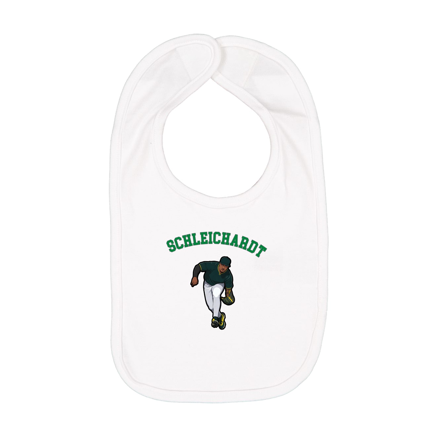 Infant Bib — Shirsey Arch in White