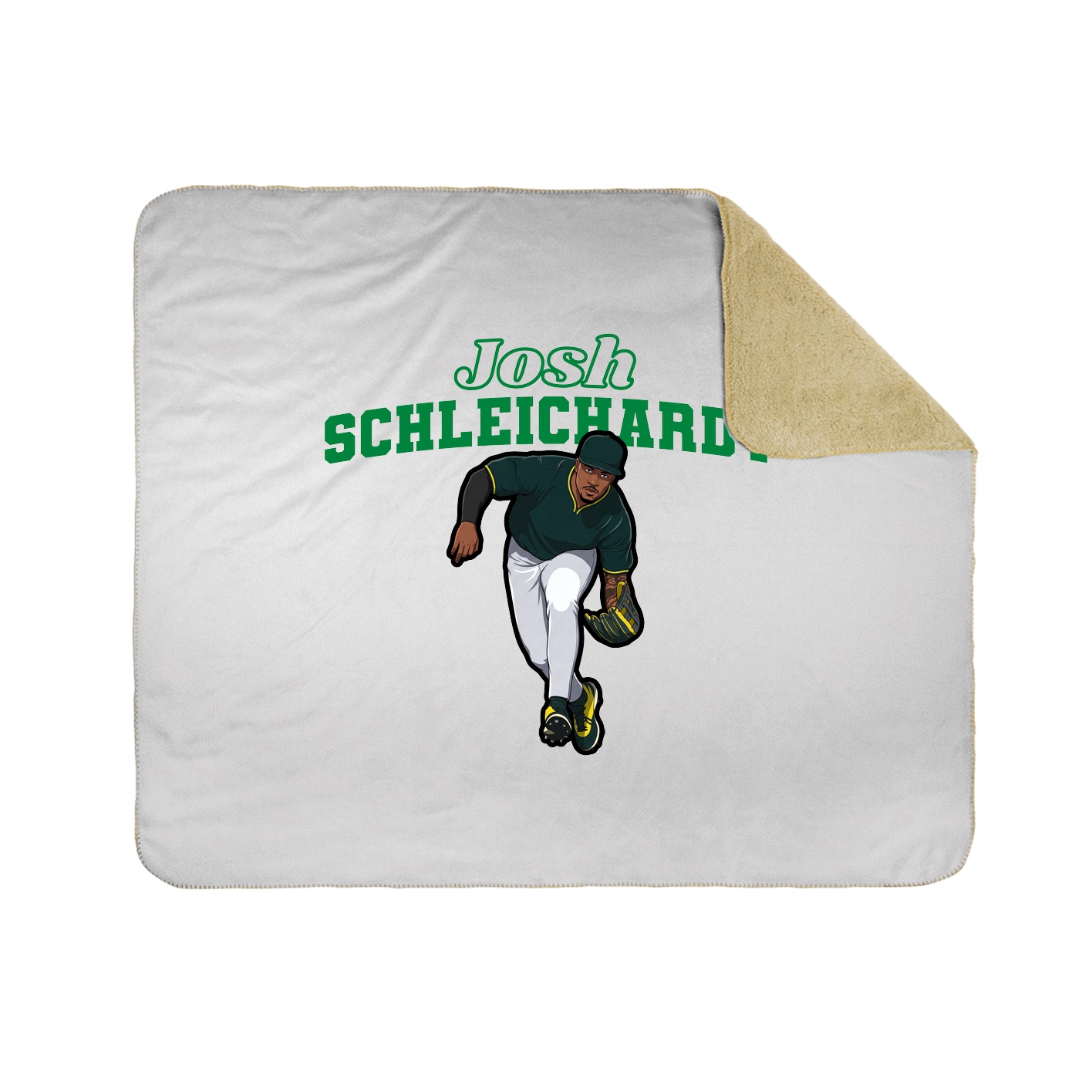 Throw Blanket — Name Arch in White
