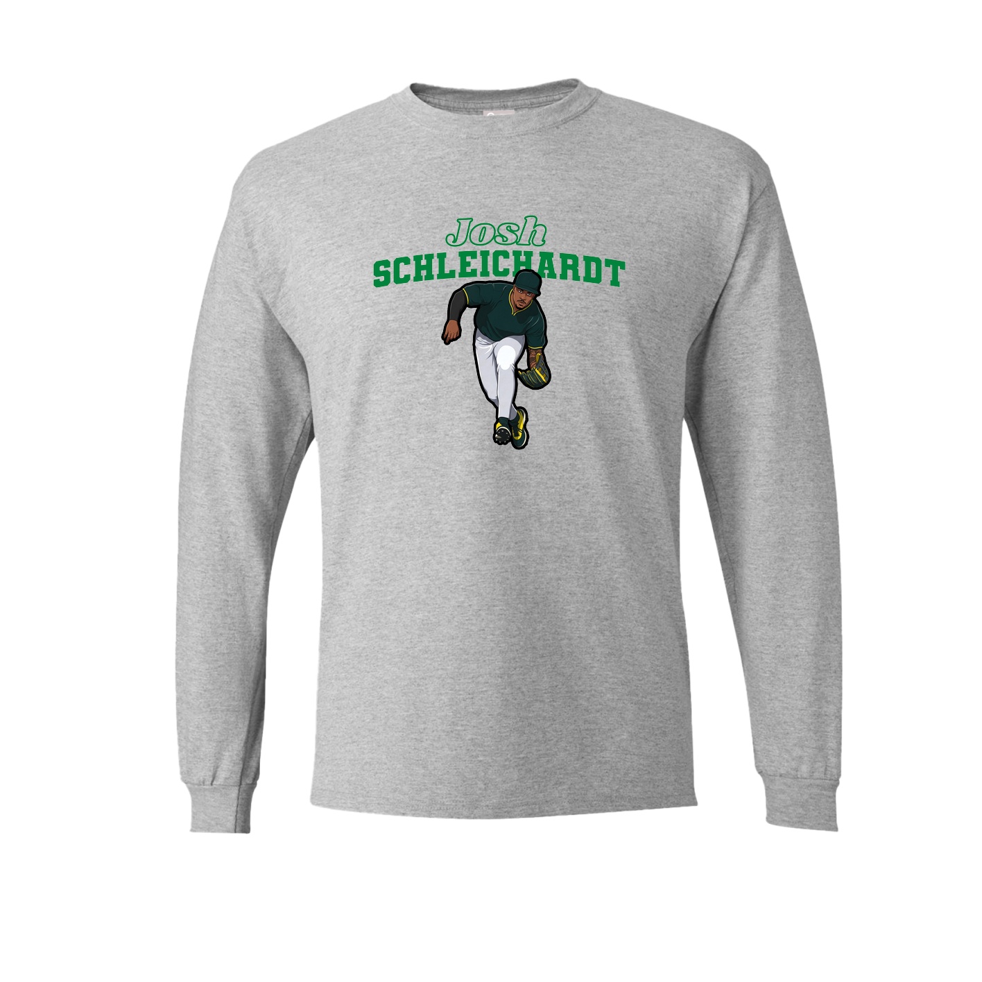 Long Sleeve Tee — Name Arch in Grey