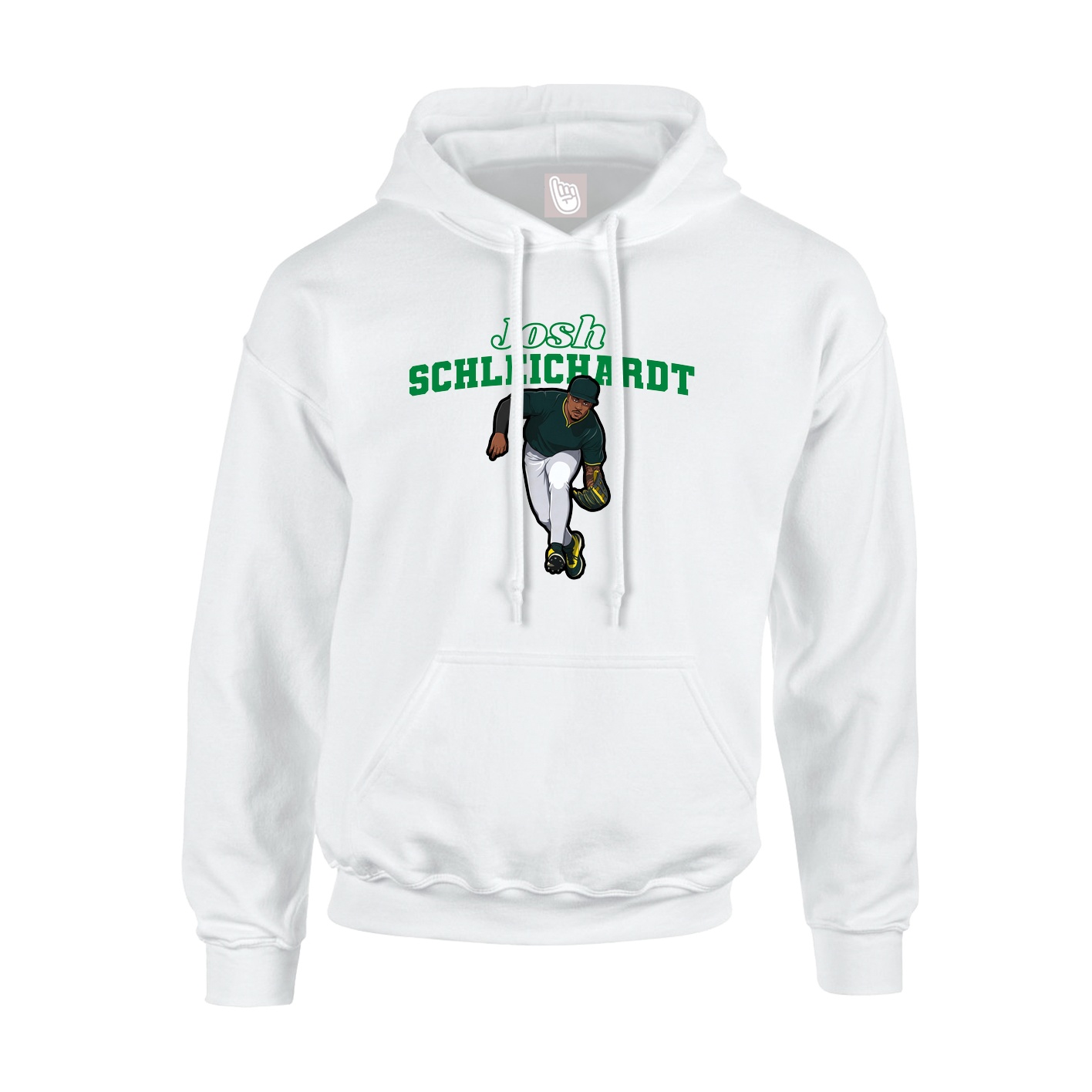 Hoodie — Name Arch in White
