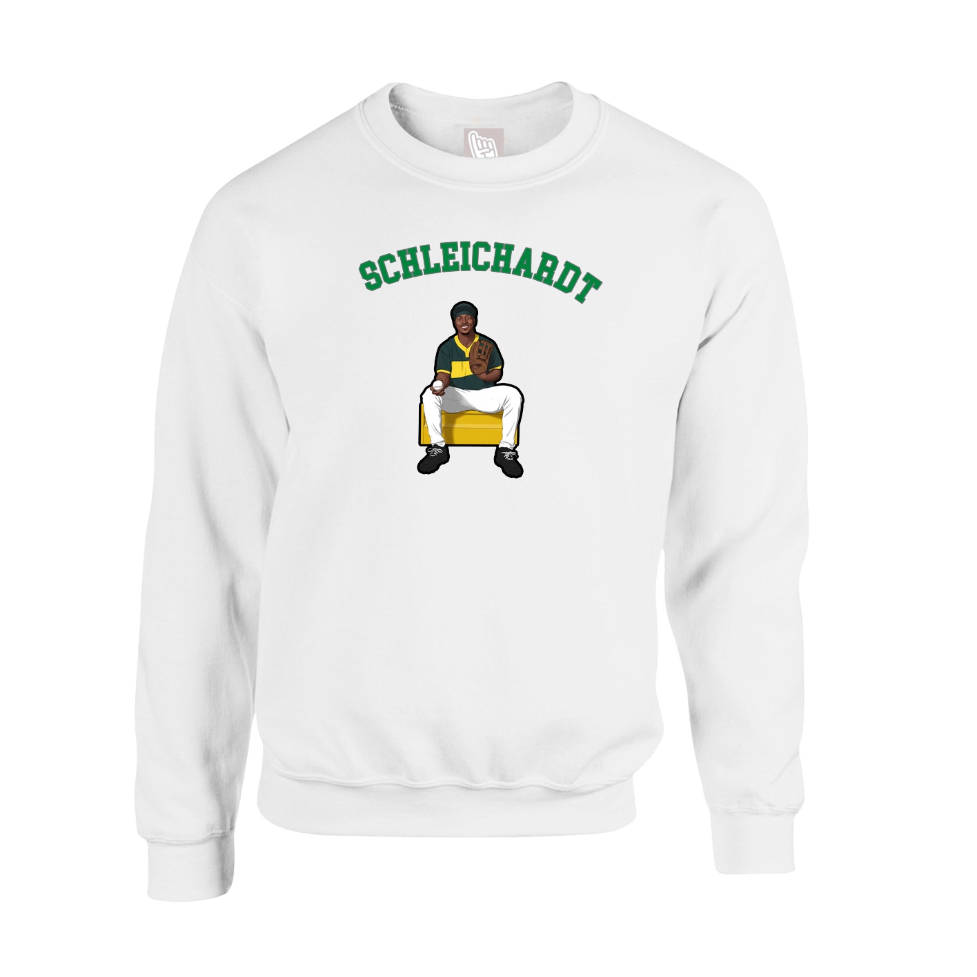Fleece Crew — Shirsey Arch in White