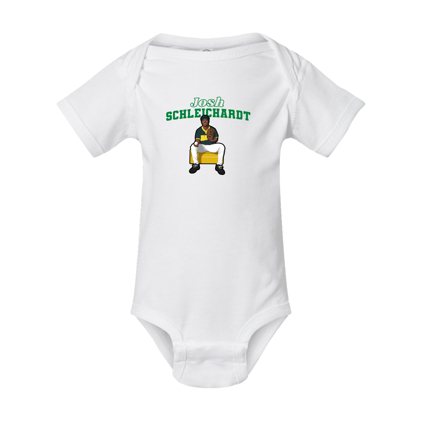 Baby Onesie — Name Arch in White