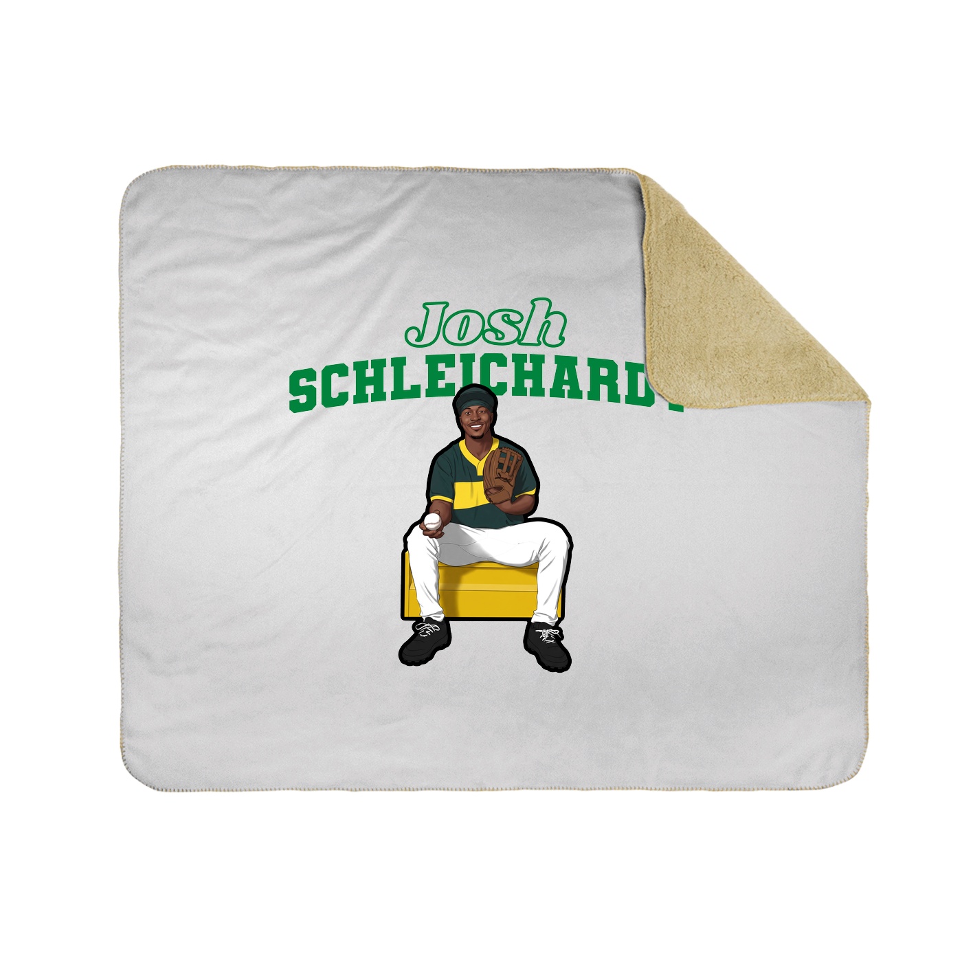 Throw Blanket — Name Arch in White