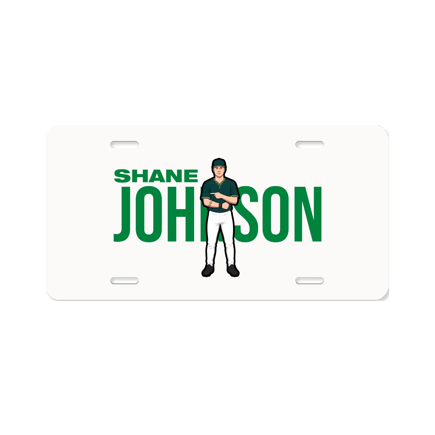 License Plate — Player Name in Classic