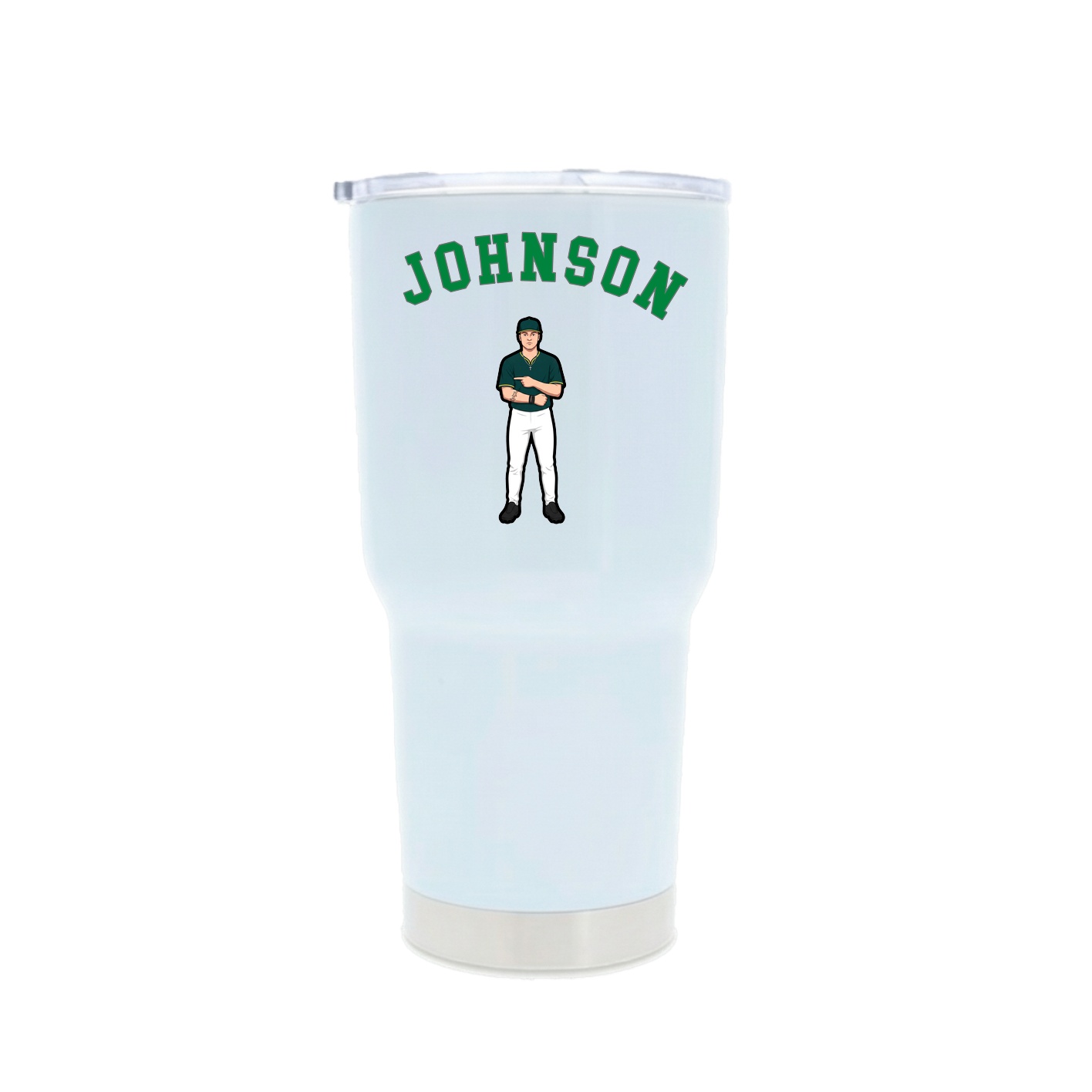 30oz Stainless Steel Tumbler — Shirsey Arch in White