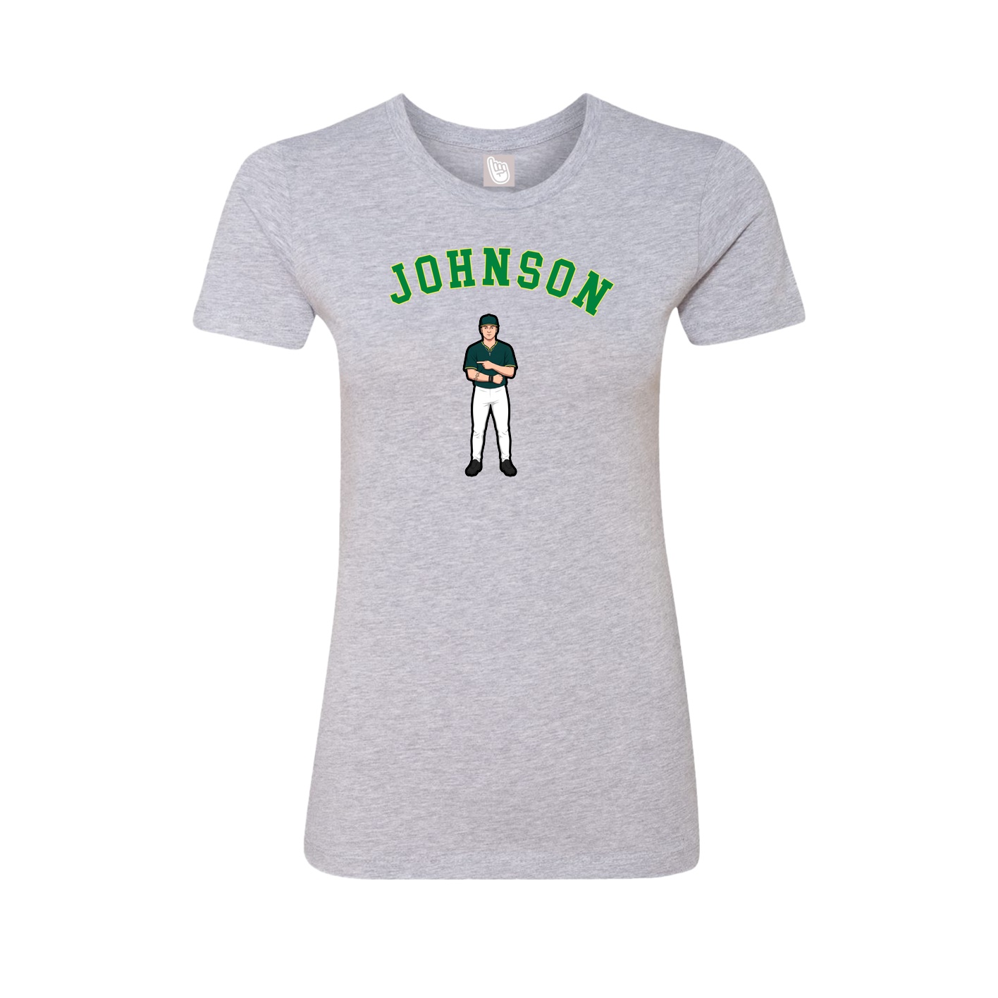 Fitted Women's Tee — Shirsey Arch in Grey
