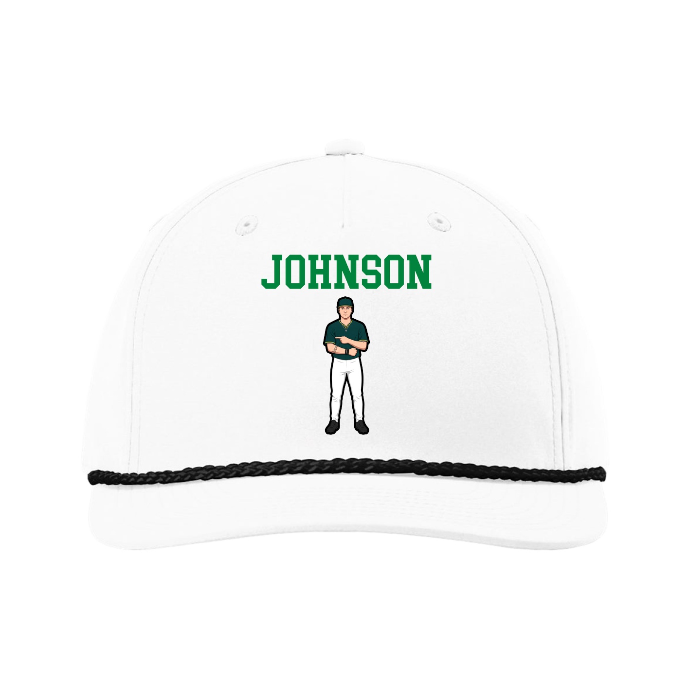 Five-Panel Classic Rope Cap — Shirsey in White