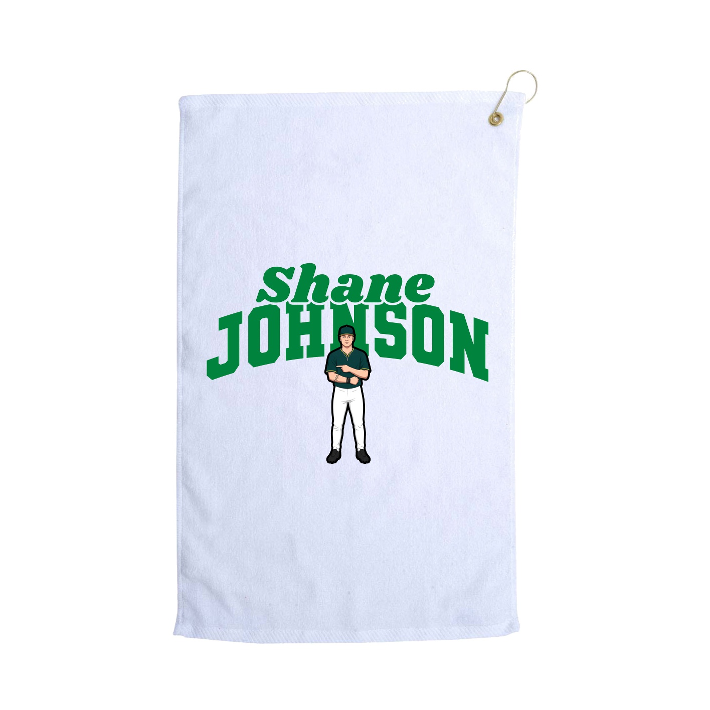 Golf Towel — Signature Arch in White