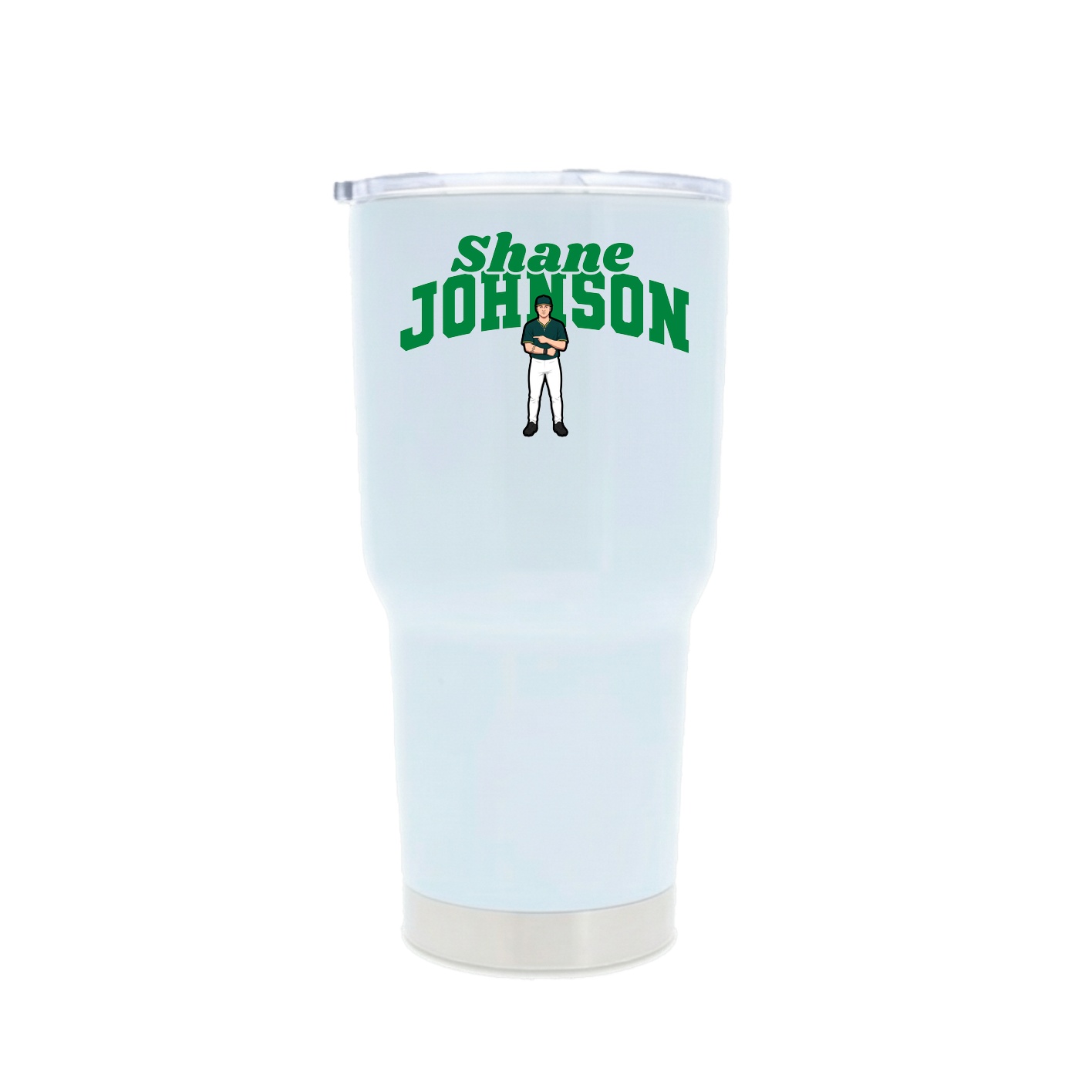 30oz Stainless Steel Tumbler — Signature Arch in White