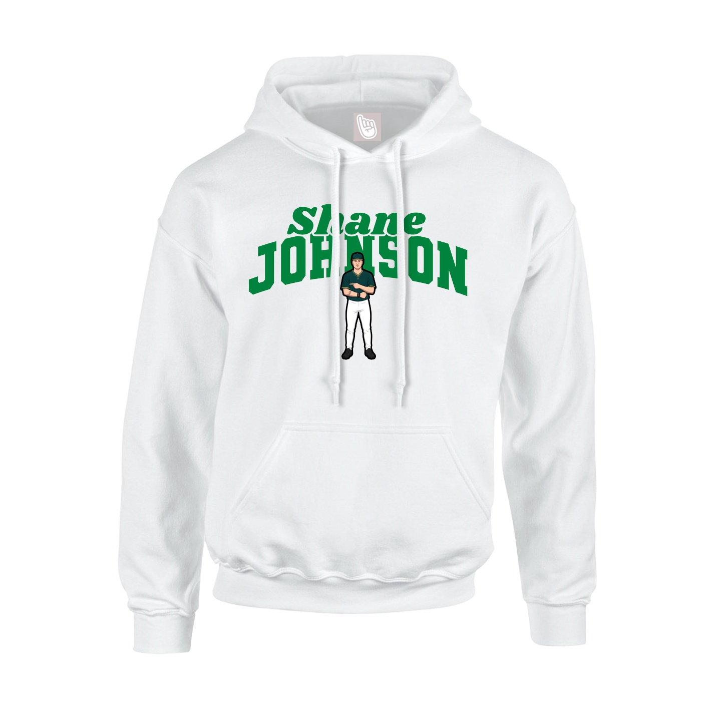 Youth Hoodie — Signature Arch in White