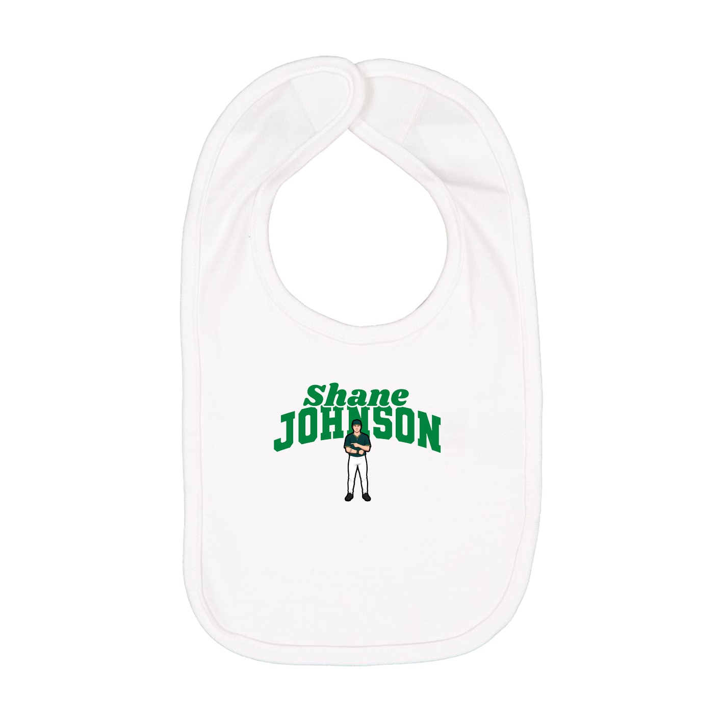 Infant Bib — Signature Arch in White