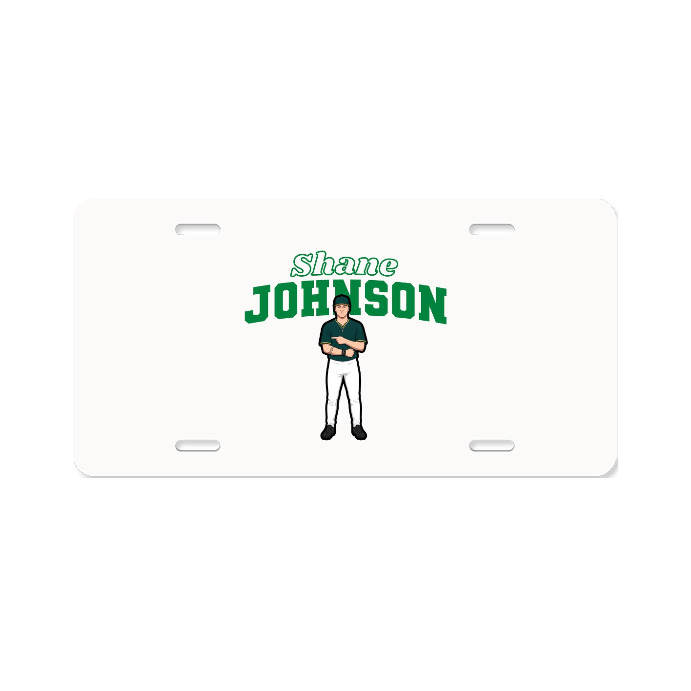 License Plate — Name Arch in Classic