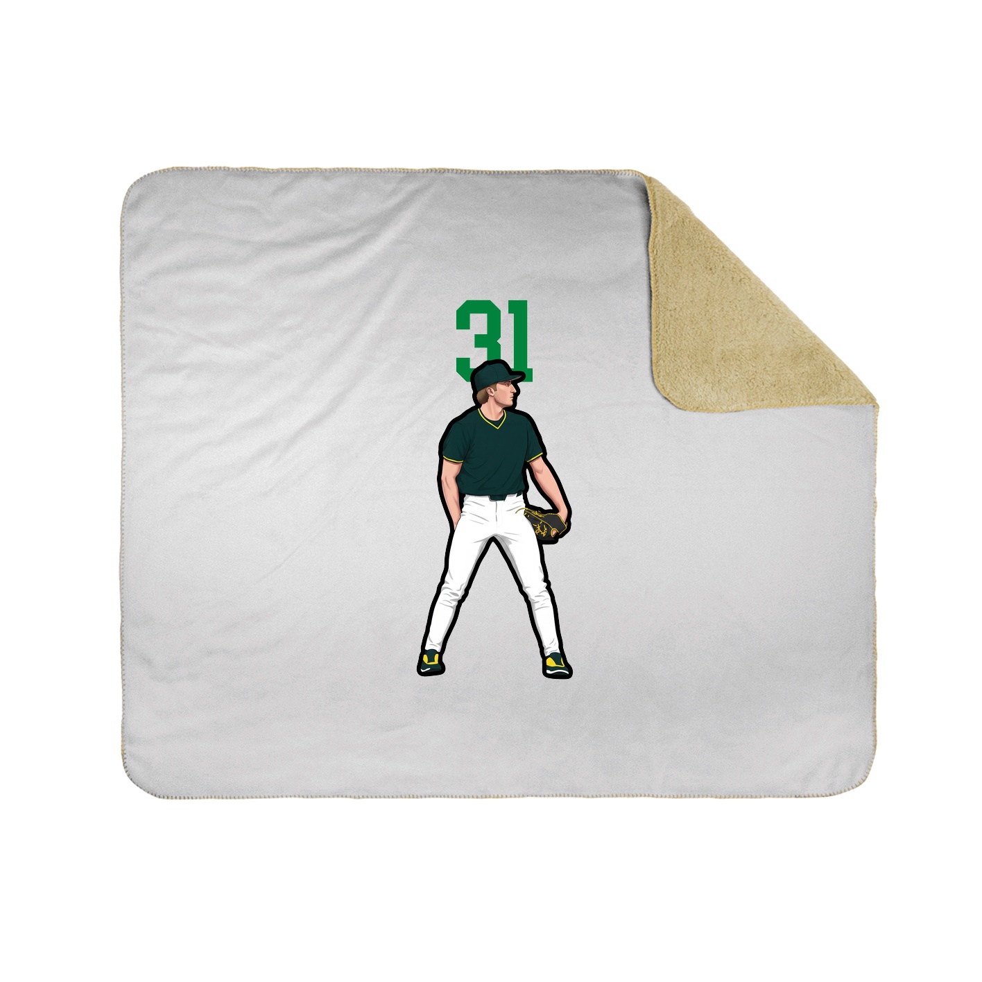 Throw Blanket — Number Top in White
