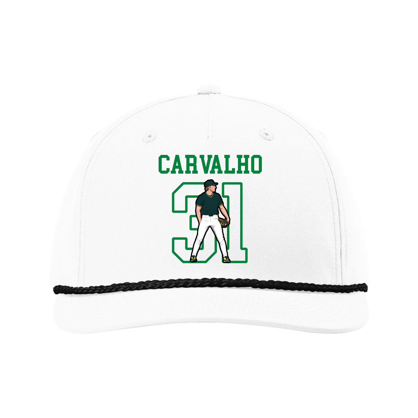 Five-Panel Classic Rope Cap — Shirsey in White
