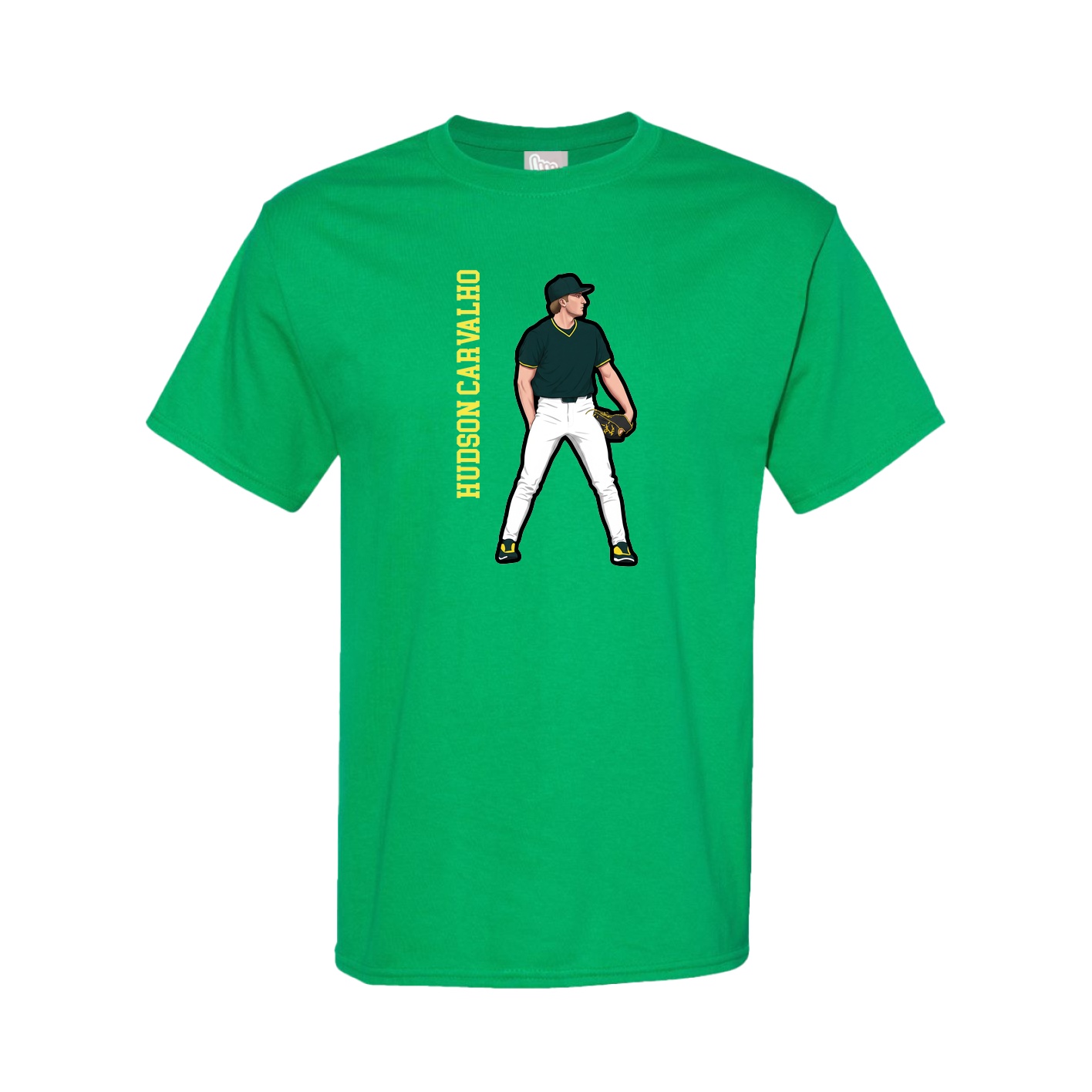Tee — Name Vertical in Green