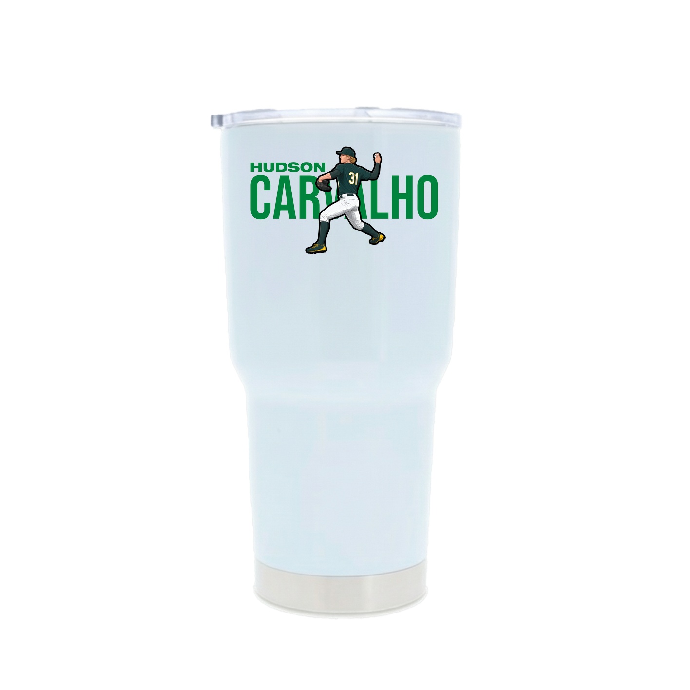 30oz Stainless Steel Tumbler — Player Name in White