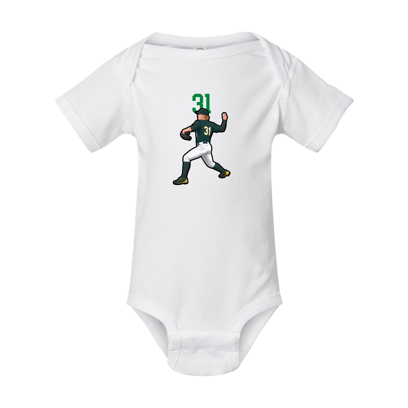 Baby Onesie — Number Top in White