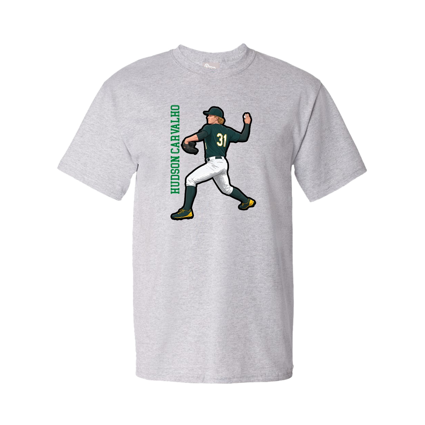 Tee — Name Vertical in Grey