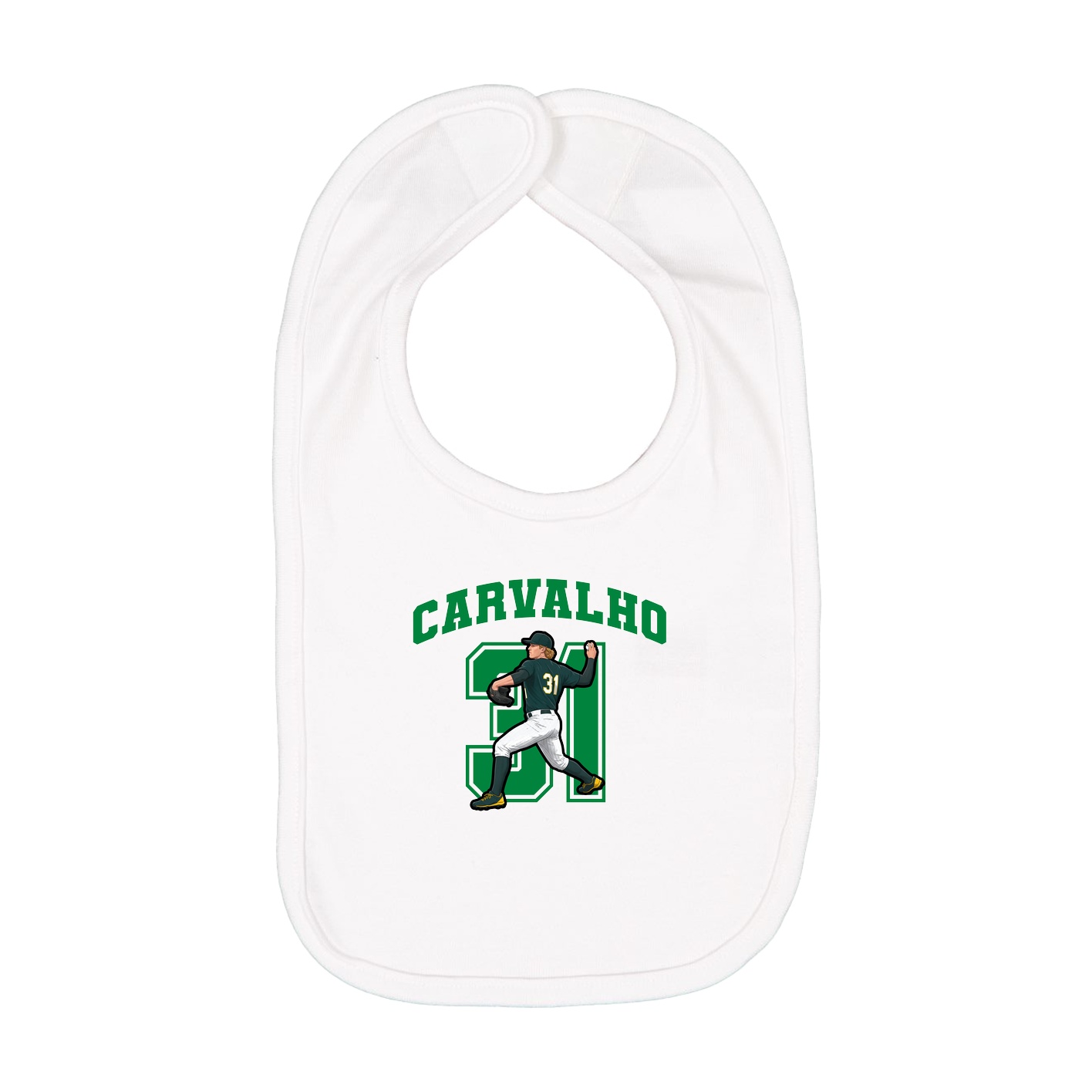 Infant Bib — Number in White
