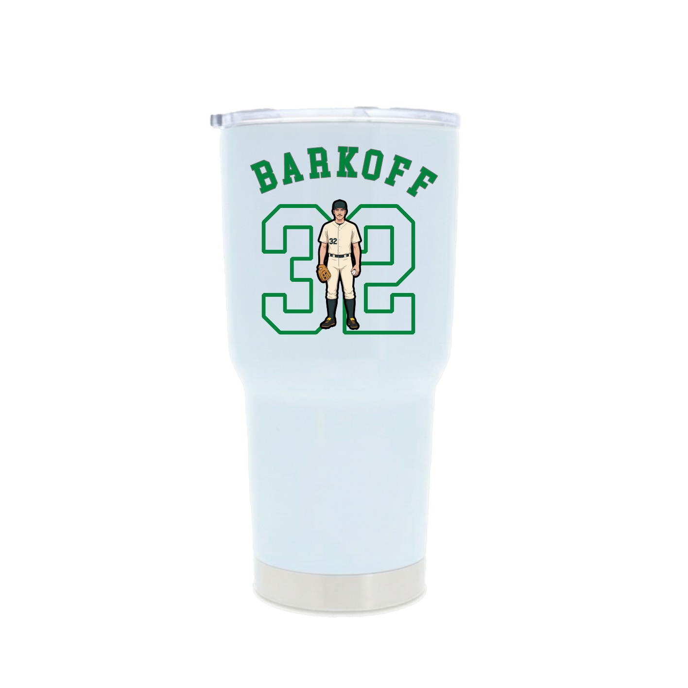 30oz Stainless Steel Tumbler — Shirsey Arch in White