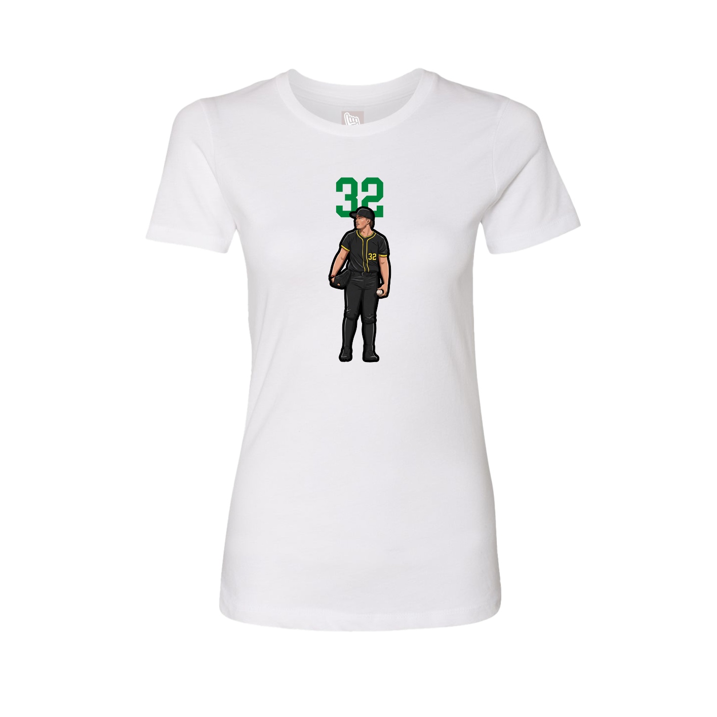 Fitted Women's Tee — Number Top in White