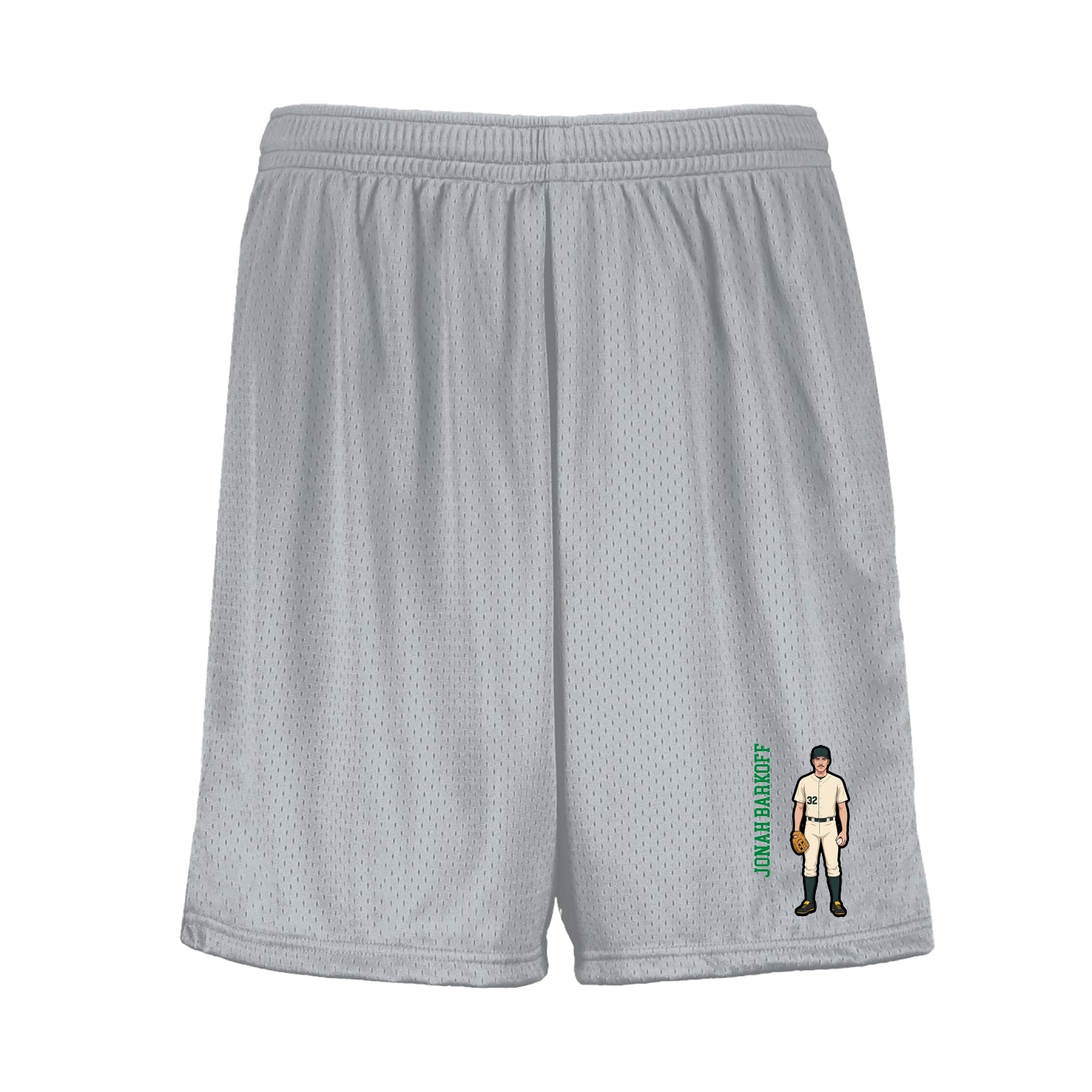 Shorts — Name Vertical in Silver