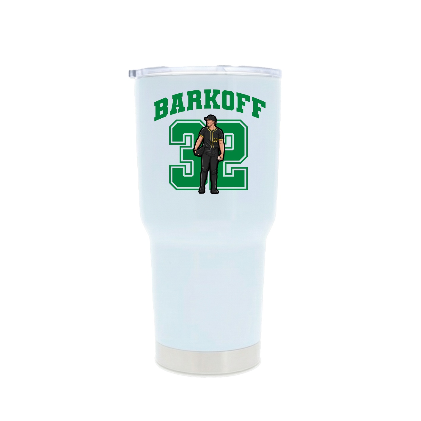 30oz Stainless Steel Tumbler — Number in White