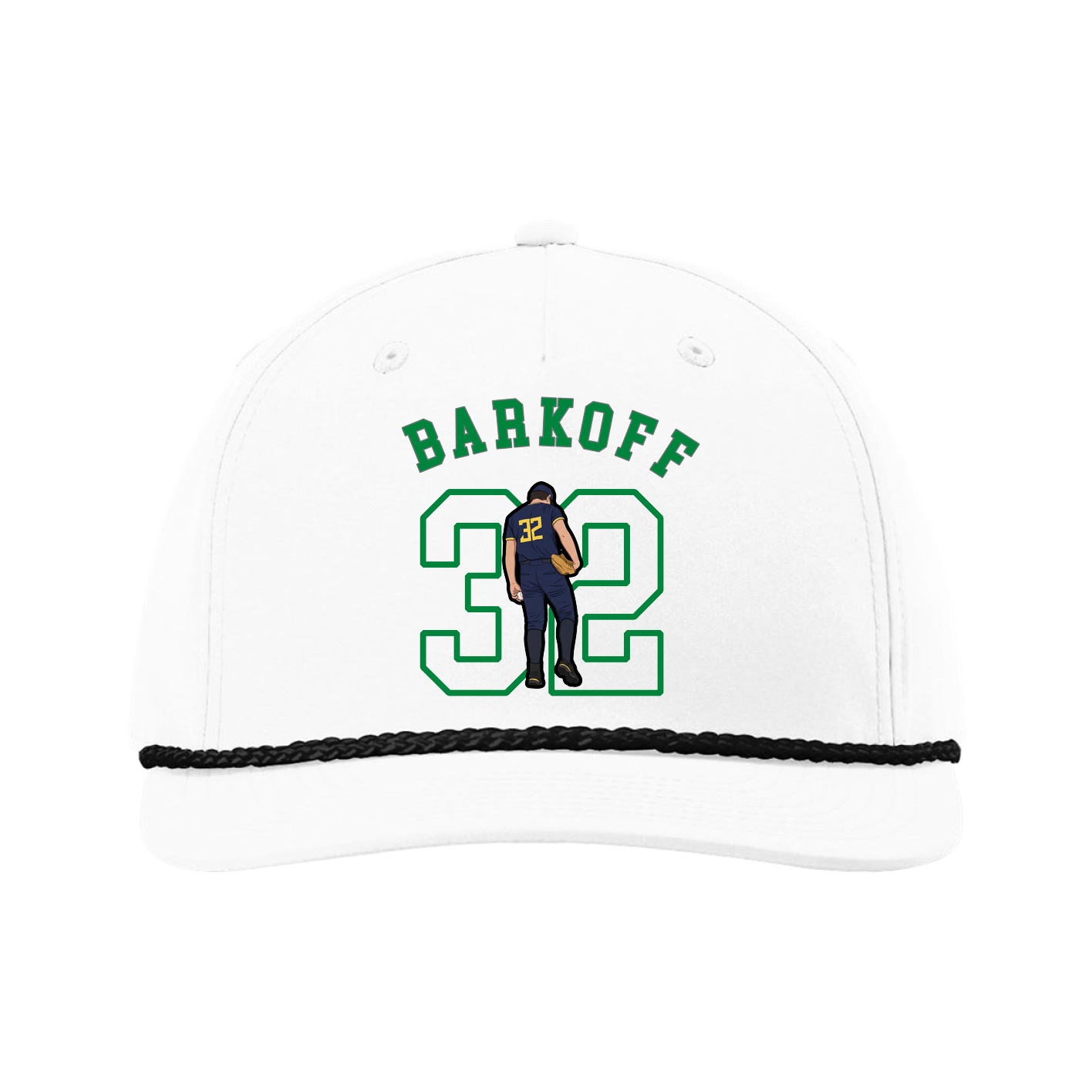 Five-Panel Classic Rope Cap — Shirsey Arch in White
