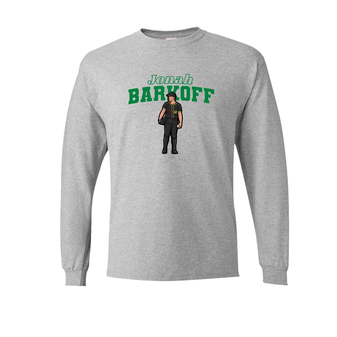 Long Sleeve Tee — Name Arch in Grey