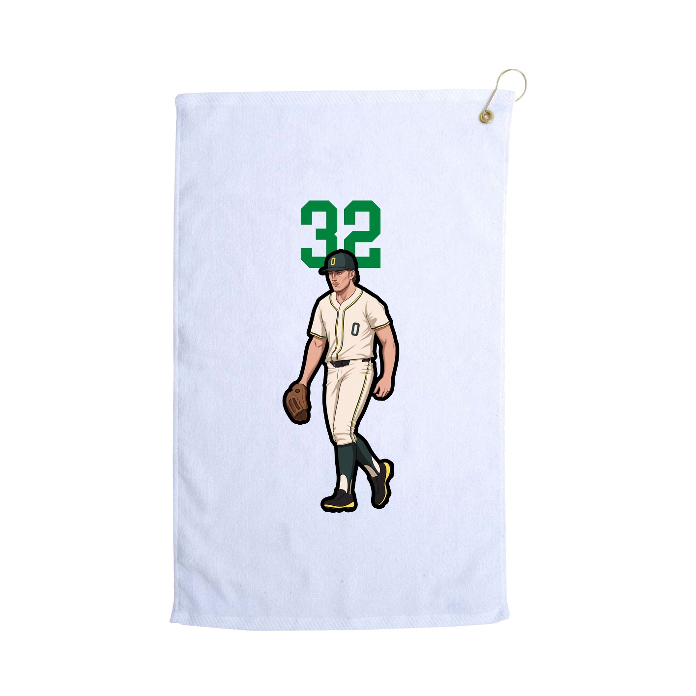 Golf Towel — Number Top in White