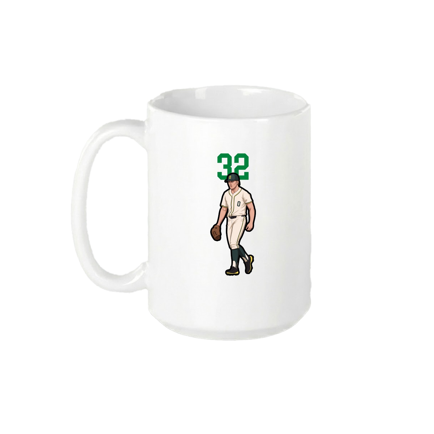 15oz Coffee Mug — Number Top in White